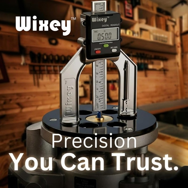 Wixey Mini Digital Height Gauge – Durable Easy-Read Digital Depth Gauge – Precise Accurate Height Measurement Tool for Router & Table Saw – Compact Measuring Tools for Woodworking Projects - Image 4
